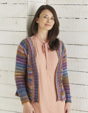 10026  Jewelspun Top Down Cardigan Pattern Leaflet