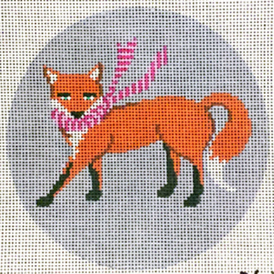 Fox w/red & pink scarf (3629)