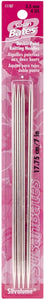 Silvalume Double Point Knitting Needles 7" 4/Pkg-Size 3/3.25mm