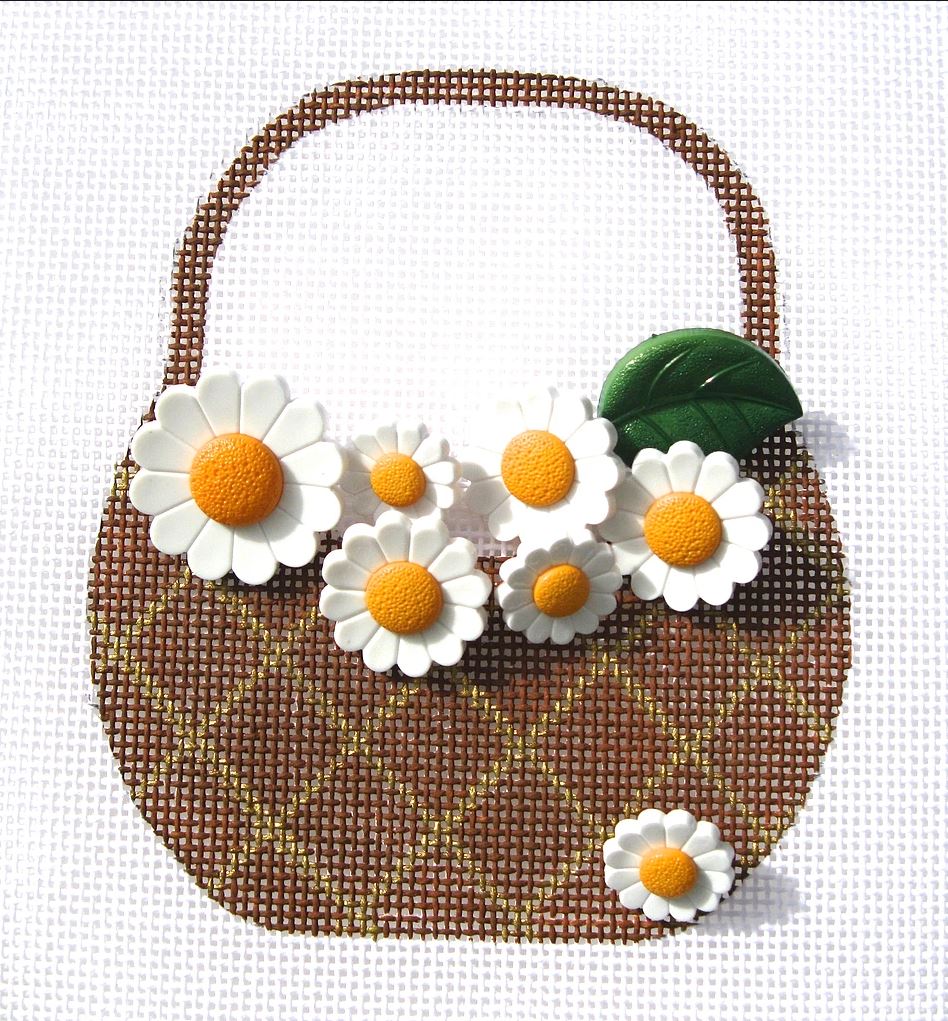 Daisies Basket w/Stitch Guide and embellishments (HB271)