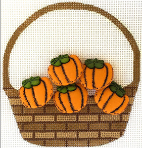 Pumpkin Basket with stitch guide and embellishments (HB277)