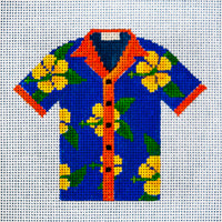 Hawaiian Yellow Hibiscus Shirt (L651)