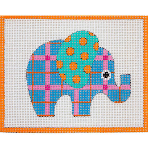 Blue Patterned Elephant (3646)