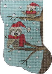 Owl Santas Mini-Stocking (MNS255)