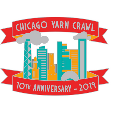 Yarn Crawl 10th Anniversary Pin
