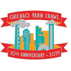 Yarn Crawl 10th Anniversary Pin